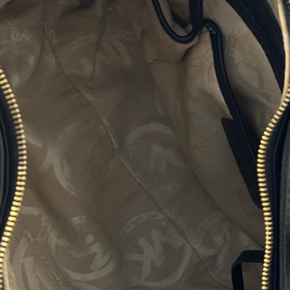 Michael Kors Black Leather Satchel Crossbody Bag - Picture 6 of 8